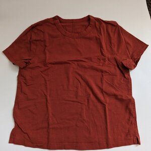 Lululemon XXS cropped cotton shirt Autumn Burnt Orange